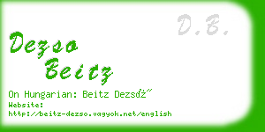 dezso beitz business card